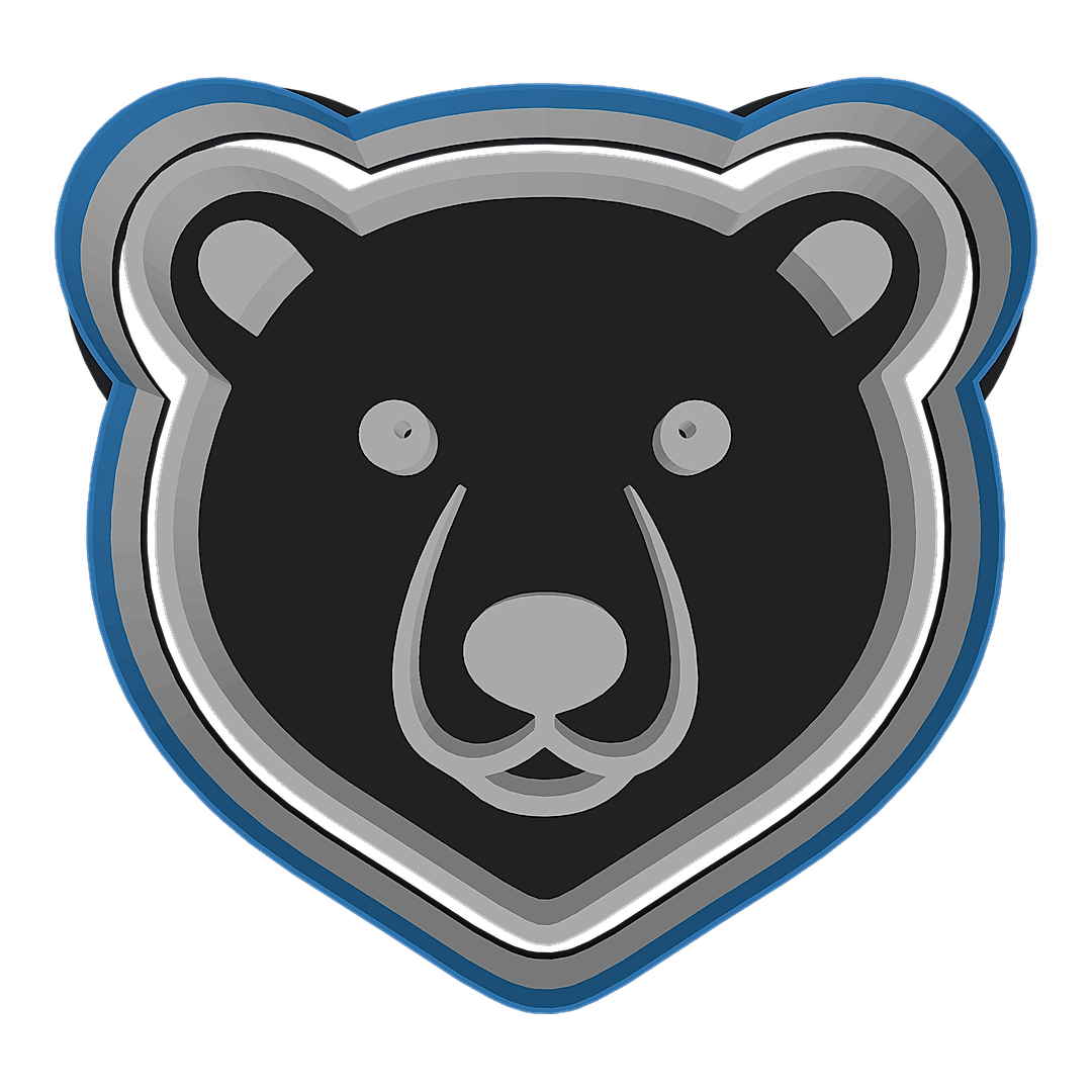 Polar bear head cookie cutter preview