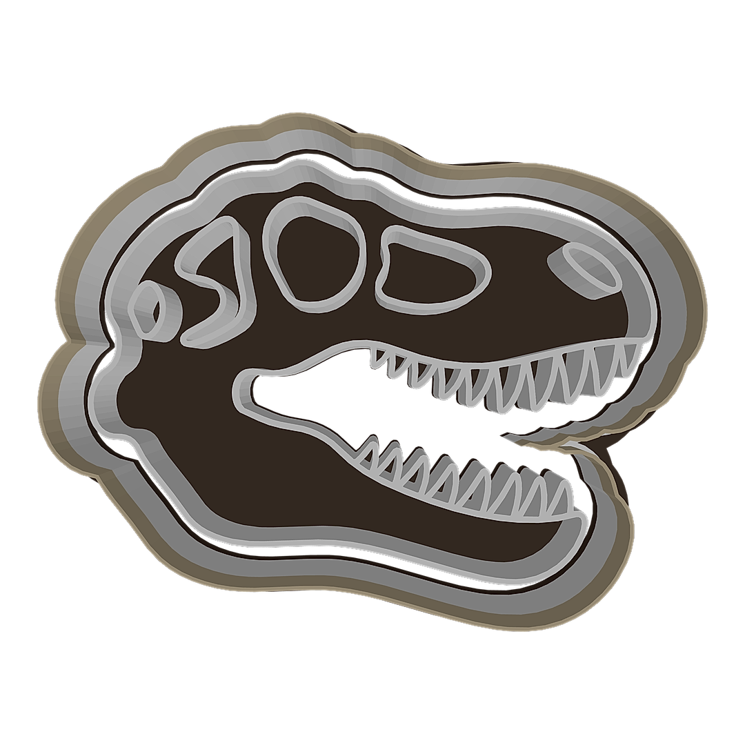 T-Rex Skull Fossil cookie cutter preview
