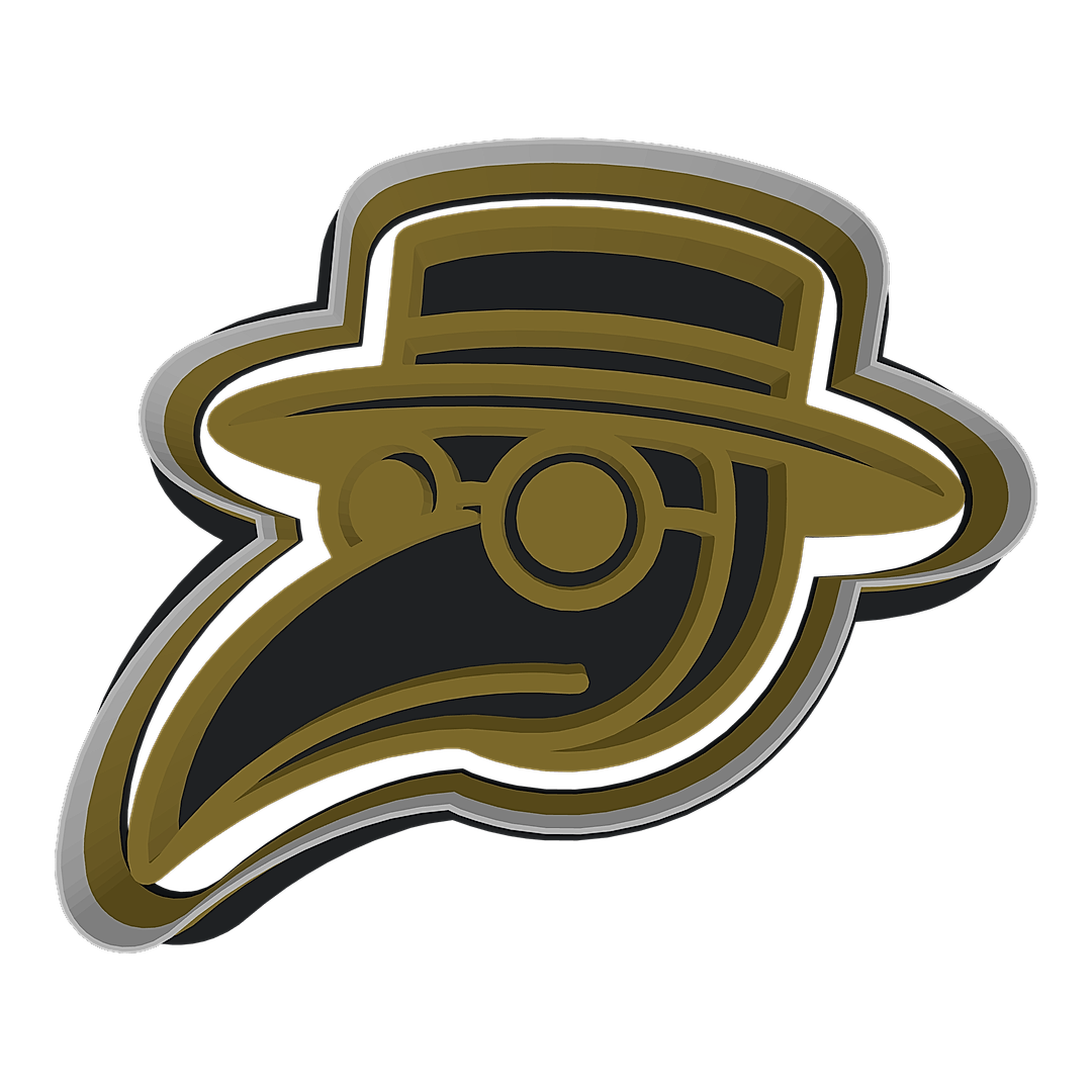 Plague Doctor Head cookie cutter preview