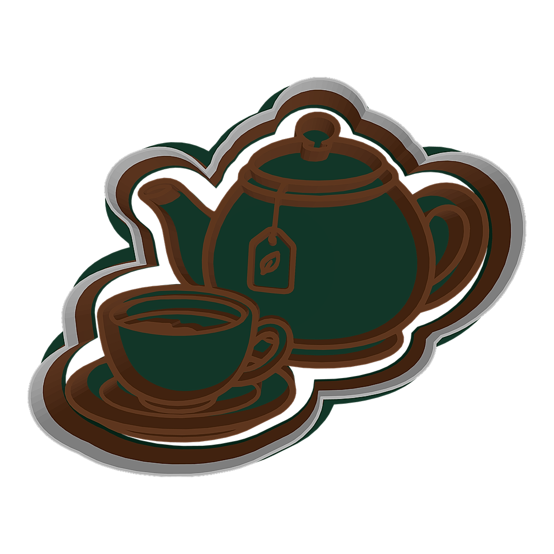 Teapot and teacup cookie cutter preview