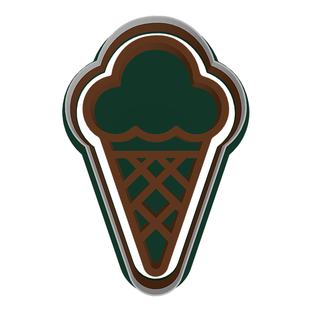 Ice Cream Cone cookie cutter preview