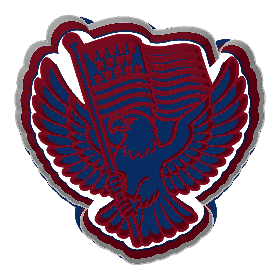 Eagle and Flag Emblem cookie cutter preview