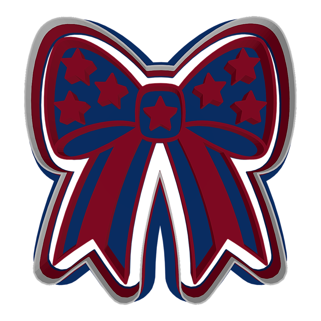 Stars and Stripes Bow cookie cutter preview