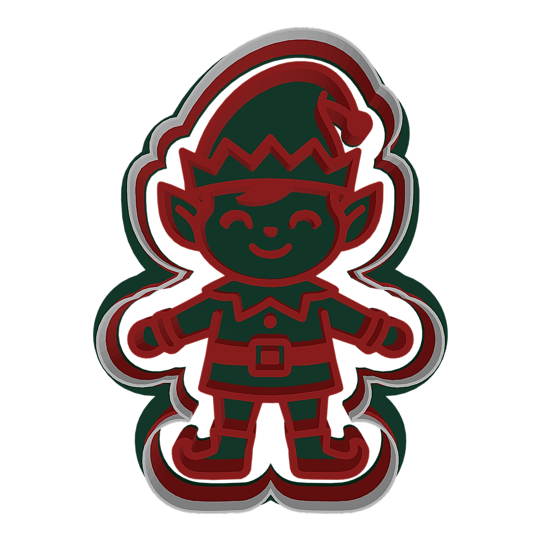 Christmas Elf cookie cutter preview