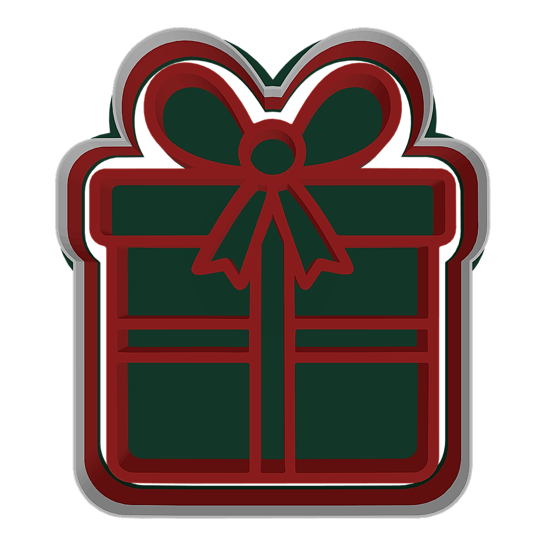 Christmas Present cookie cutter preview