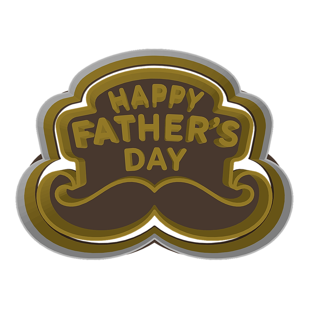 Father’s Day Mustache cookie cutter preview