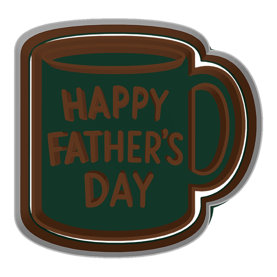 Happy Fathers Day Mug cookie cutter preview