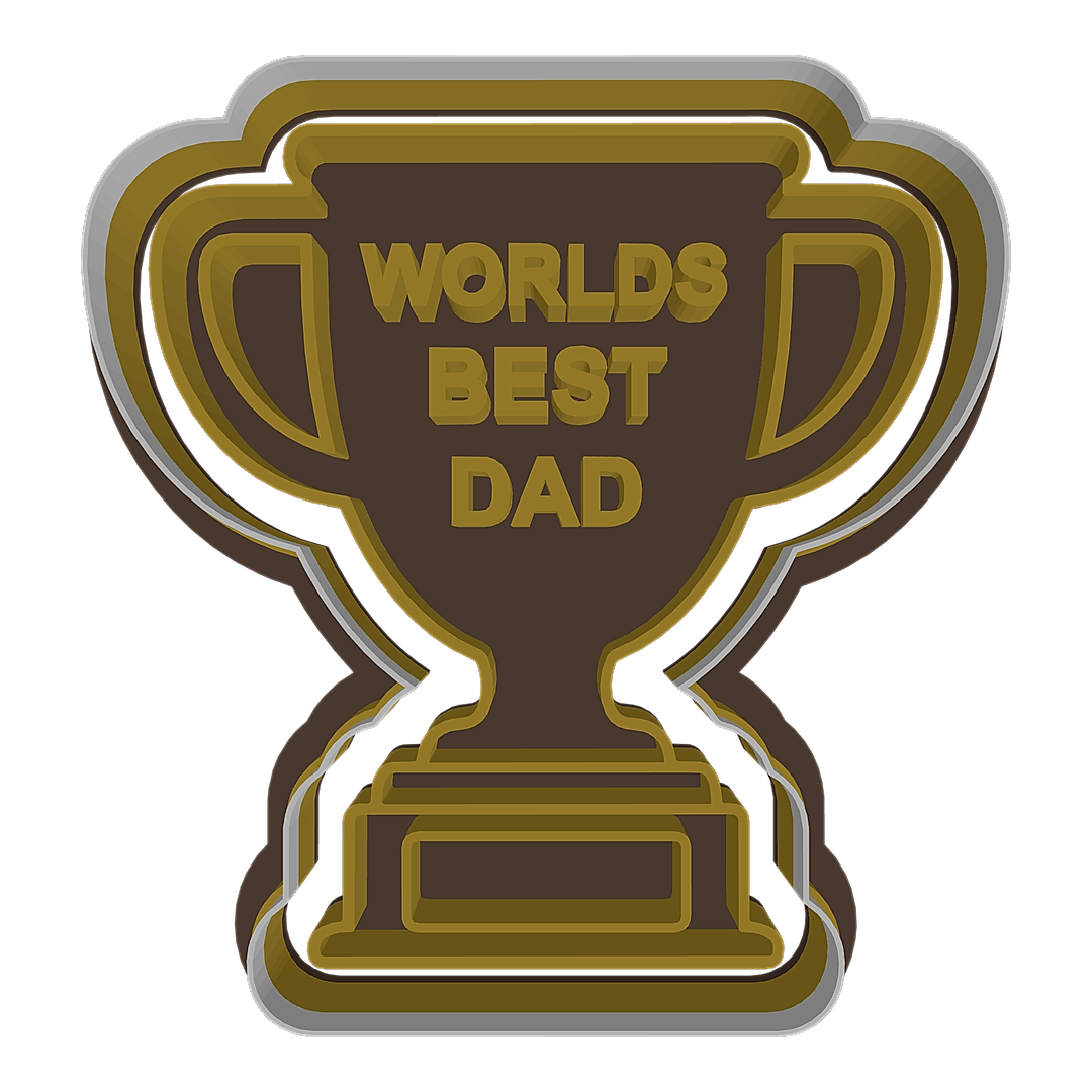 Worlds Best Dad Trophy cookie cutter preview