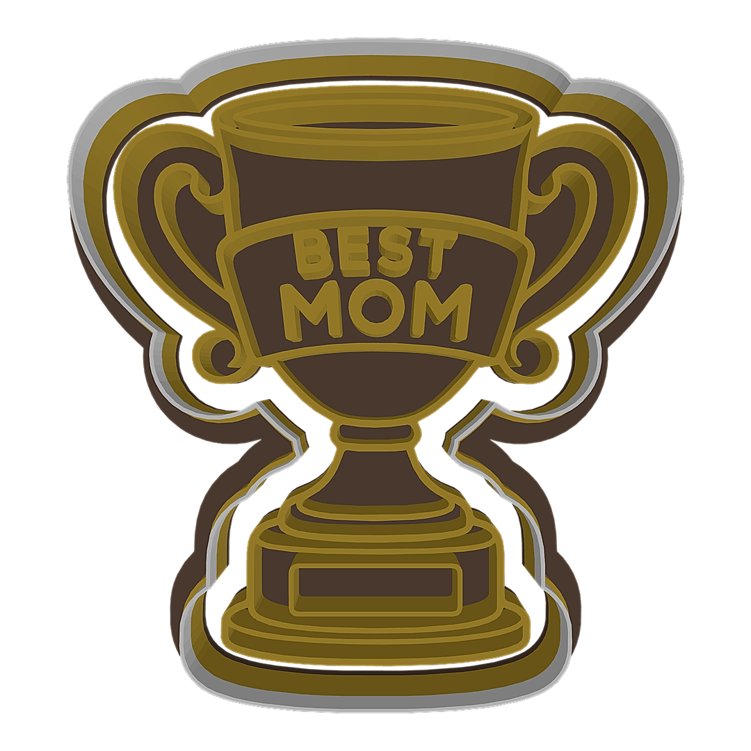 Best Mom Trophy cookie cutter preview
