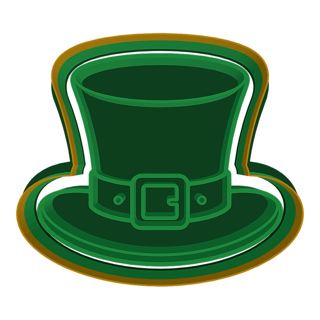 Leprechaun Hat with Buckle cookie cutter preview