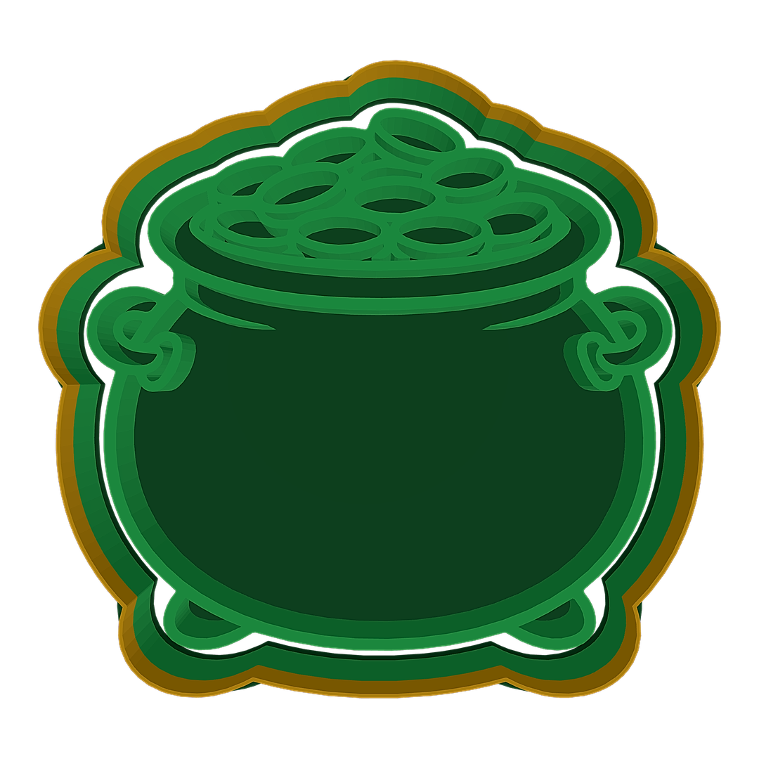 Pot of Gold Coins cookie cutter preview