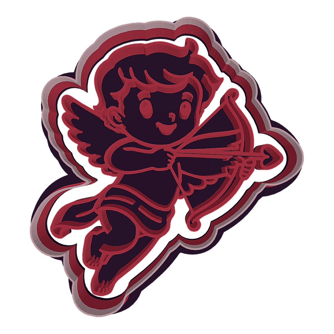 Cupid with Bow cookie cutter preview
