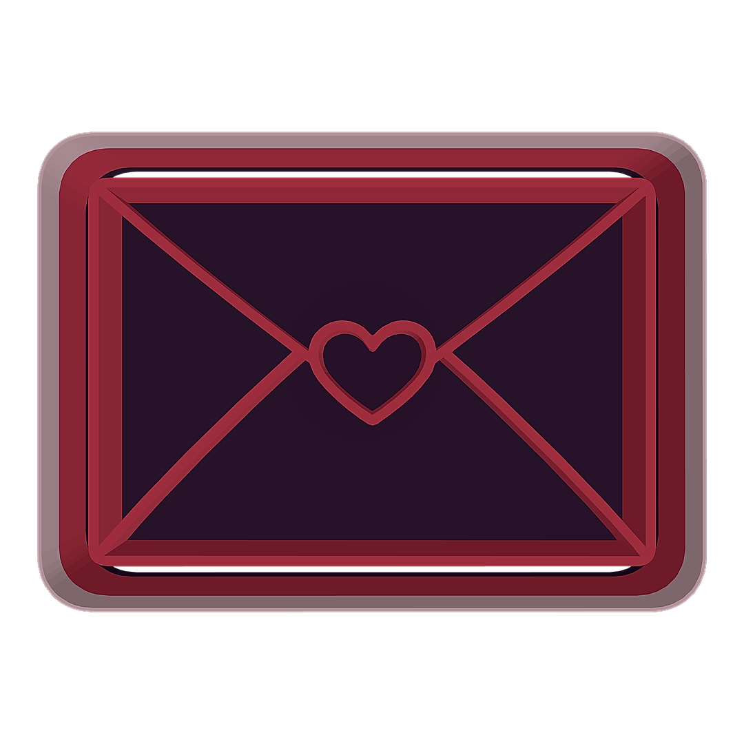 Envelope with Heart Seal cookie cutter preview