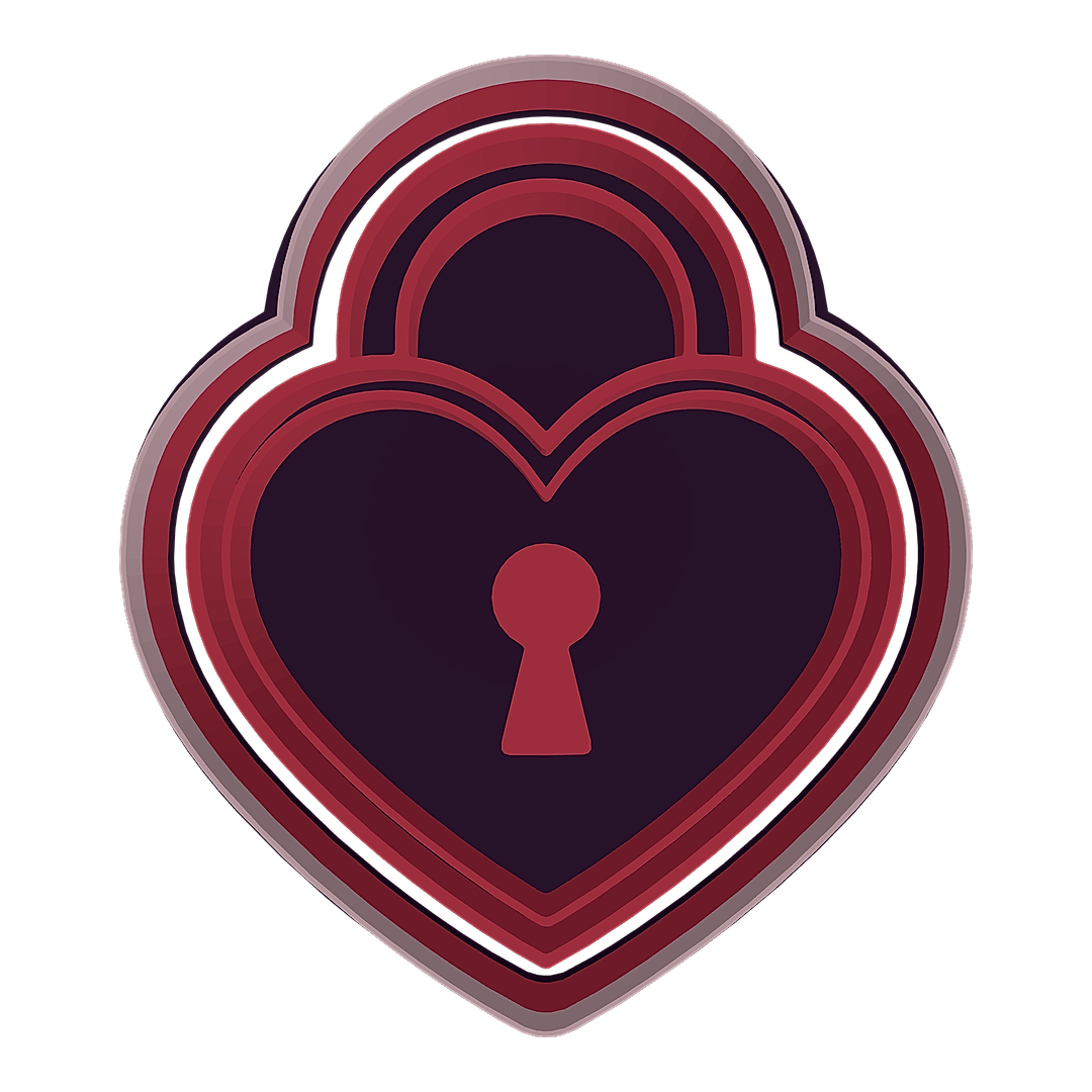 Heart with Lock cookie cutter preview
