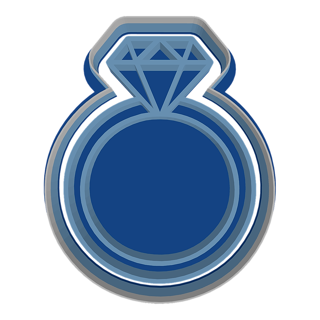 Diamond Ring cookie cutter preview