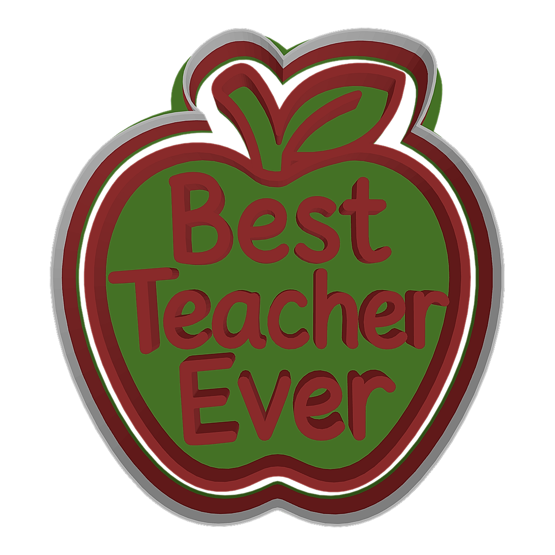 Best Teacher Ever Apple cookie cutter preview